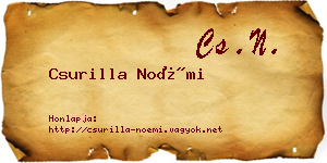 Csurilla Noémi névjegykártya